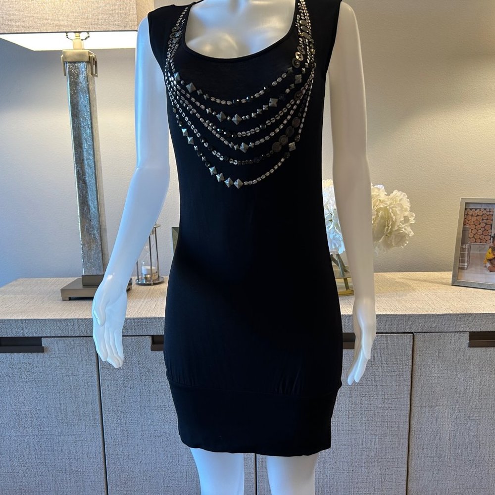 BCBG Maxazria Black Jersey Tunic Dress